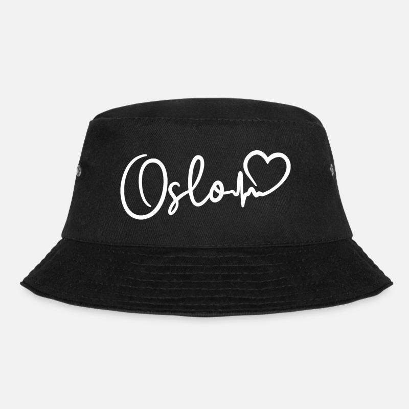 Oslo Herzschlag - Bucket Hat - Schwarz