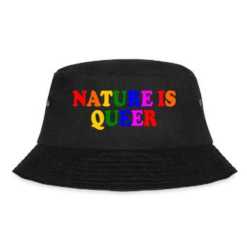Nature is queer - Bucket Hat - Schwarz - Vorne - Lela (165cm)