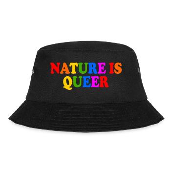 Nature is queer - Bucket Hat - Schwarz - Vorne - Lela (165cm)