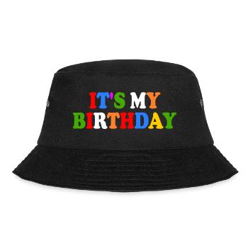 Its my birthday - Bucket Hat - Schwarz - Vorne - Lela (165cm)