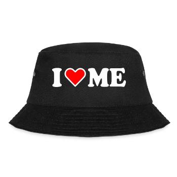 I love me - Bucket Hat - Schwarz - Vorne - Lela (165cm)