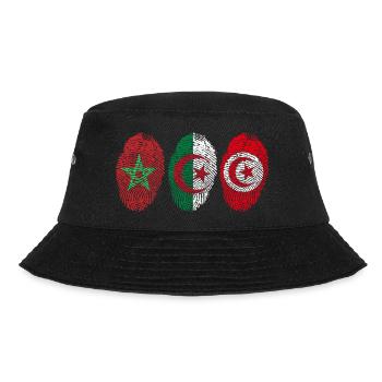 MAGHREB UNITED المغرب LOGO - Bucket Hat - Schwarz - Vorne - Lela (165cm)