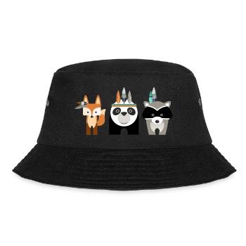 Indianer - Bucket Hat - Schwarz - Vorne - Lela (165cm)