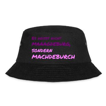 Magdeburg / Elbe / Sachsen-Anhalt / Geschenk - Bucket Hat - Schwarz - Vorne - Lela (165cm)