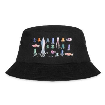 Oktopus rapport - Bucket Hat - Schwarz - Vorne - Lela (165cm)