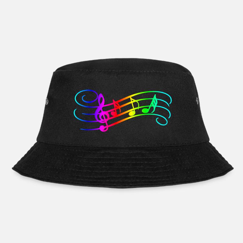 Music Notes - Bucket Hat - Schwarz