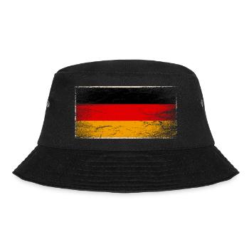 Deutschland Fußball Weltmeister Schwarz Rot Gold - Bucket Hat - Schwarz - Vorne - Lela (165cm)