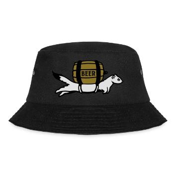 pub_goes_the_weasel_beer_3c - Bucket Hat - Schwarz - Vorne - Lela (165cm)