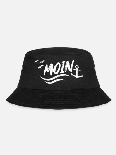 Moin Anker Welle - Geschenk für Seefahrer - Bucket Hat - Schwarz