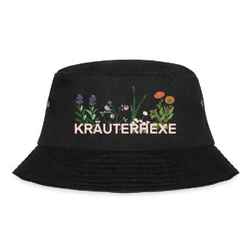 Kräuterhexe - Bucket Hat - Schwarz - Vorne - Lela (165cm)