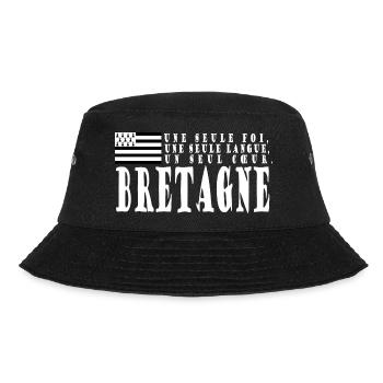 Gift idea Brittany. Proverb and Breton flag - Bucket Hat - black - Front - Lela (165cm)