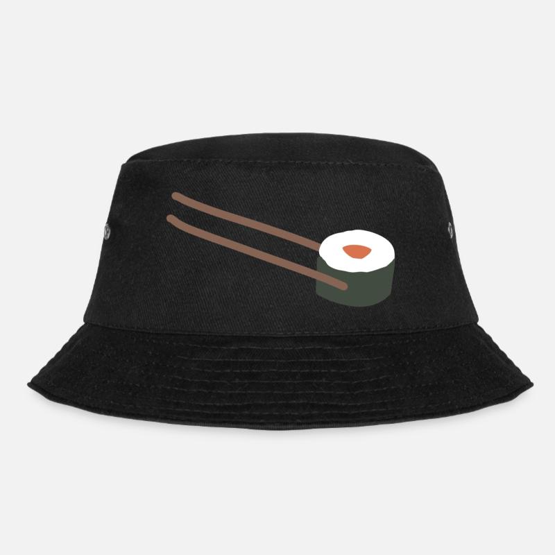 Sushi Stäbchen - Bucket Hat - Schwarz
