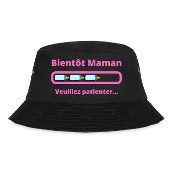 Bientôt Maman veuillez patienter - future Maman - Bob - noir - Devant - Lela (165cm)
