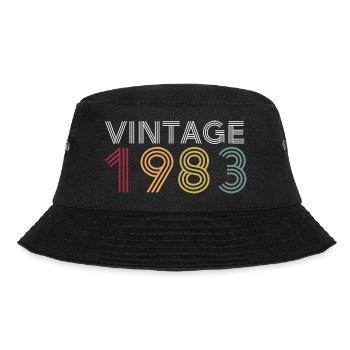 Jahrgang 1983 - Bucket Hat - Schwarz - Vorne - Lela (165cm)