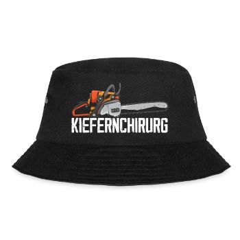 Kiefernchirurg Kettensäge Tischler Waldarbeiter Ge - Bucket Hat - Schwarz - Vorne - Lela (165cm)
