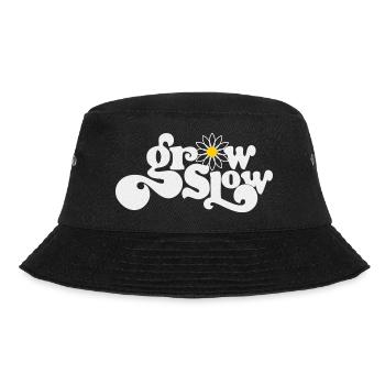 Grow Slow Vintage Hippie Flower Power - Bucket Hat - black - Front - Lela (165cm)