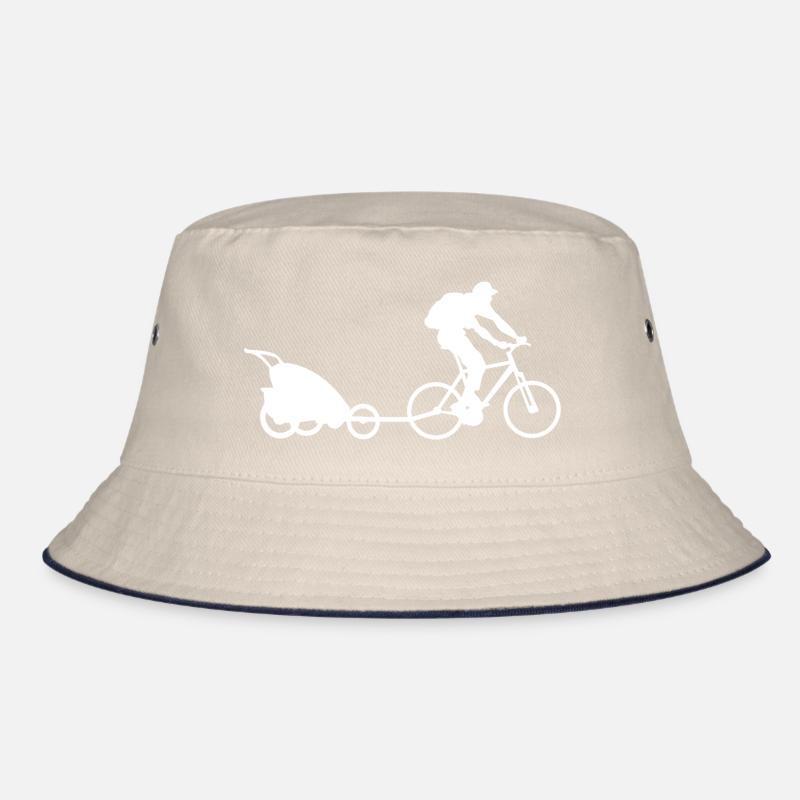 Bicycle Driver Papa Stroller Pendant Gift Bucket Hat