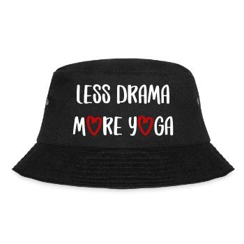 less drama more yoga sport fitness saying English - Bucket Hat - black - Front - Lela (165cm)