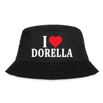 t-shirt I love Dorella t-shirt gift idea - Bucket Hat - black - Front - Lela (165cm)