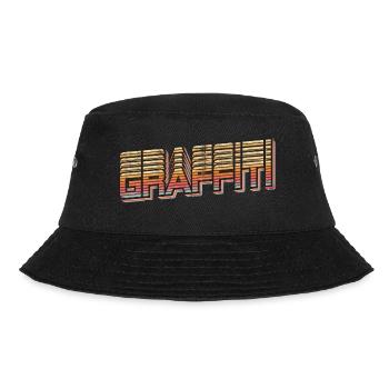 Graffiti Retro - Bucket Hat - Schwarz - Vorne - Lela (165cm)
