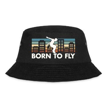 Parkour Freerunning Traceur - Bucket Hat - Schwarz - Vorne - Lela (165cm)
