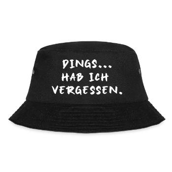 lustiger Spruch Schrift verrgessen Sommer Sonne - Bucket Hat - Schwarz - Vorne - Lela (165cm)