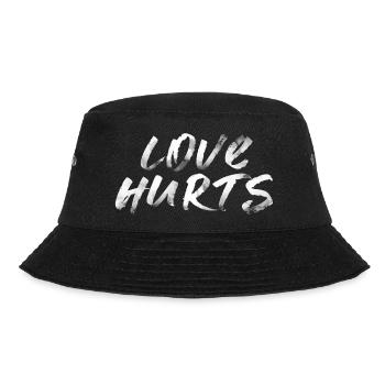 love hurts love font funny saying - Bucket Hat - black - Front - Lela (165cm)
