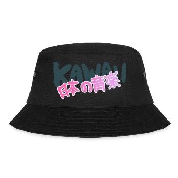 Kawaii Text - Bucket Hat - black - Front - Lela (165cm)