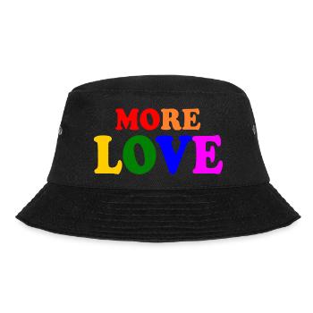 More love - Bucket Hat - Schwarz - Vorne - Lela (165cm)