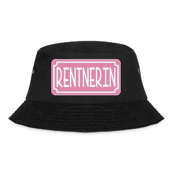 Rentnerin - RENTE RUHESTAND - ABSCHIEDSGESCHENKE - Bucket Hat - Schwarz - Vorne - Lela (165cm)