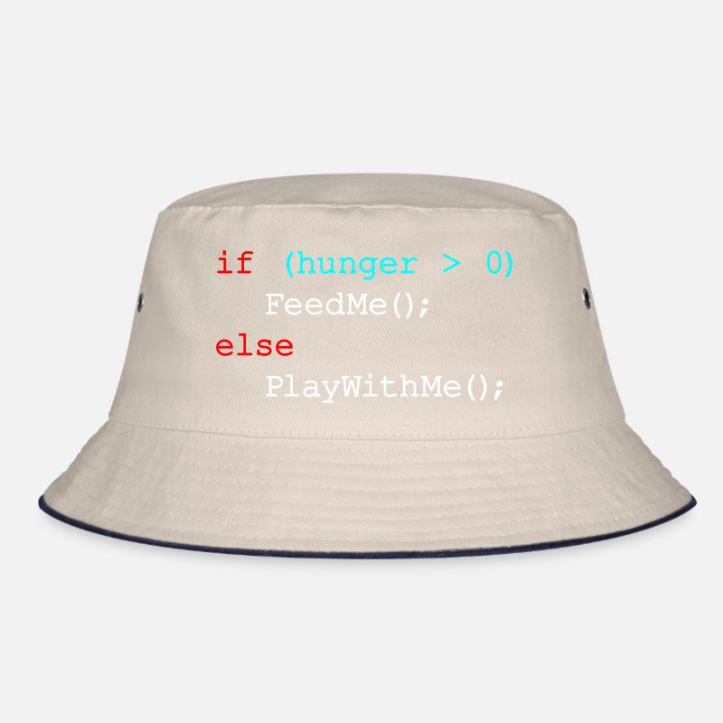If hunger feed me else play with me - JavaScript Bucket Hat