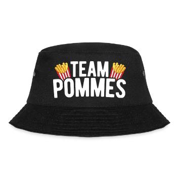 Team Pommes French Fries Crew Pommes Frites Gesche - Bucket Hat - Schwarz - Vorne - Lela (165cm)