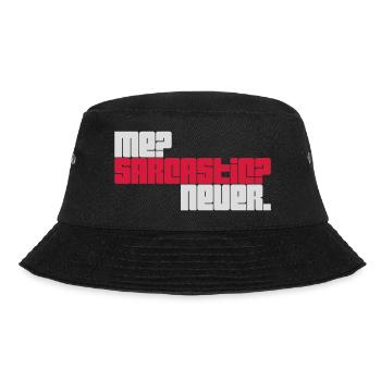 me sarcastic never Zitat - Bucket Hat - Schwarz - Vorne - Lela (165cm)