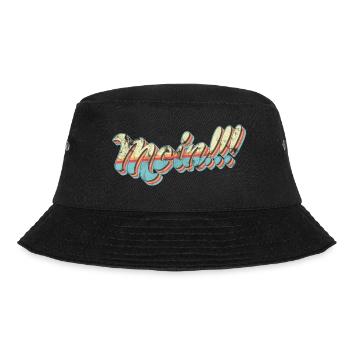 Moin Spruch Hamburg - Bucket Hat - Schwarz - Vorne - Lela (165cm)