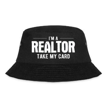 Immobilien-Händler Für Immobilien-Makler - Bucket Hat - Schwarz - Vorne - Lela (165cm)