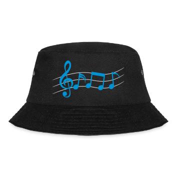 Logo Symbole Musik Noten - Bucket Hat - Schwarz - Vorne - Lela (165cm)