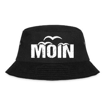 Moin Möwen Vintage Moin - Bucket Hat - Schwarz - Vorne - Lela (165cm)