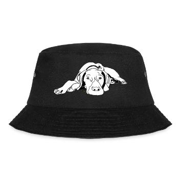 Pointer Deutsch Kurzhaar - Bucket Hat - Schwarz - Vorne - Lela (165cm)
