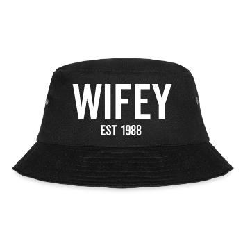 Wifey Est 1988 - Bucket Hat - Schwarz - Vorne - Lela (165cm)