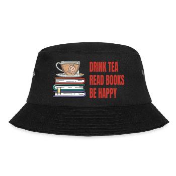 Read Tea Books Tea Book Tea Drinker Readers - Bucket Hat - black - Front - Lela (165cm)