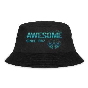 Awesome since 1982 Geschenk - Bucket Hat - Schwarz - Vorne - Lela (165cm)