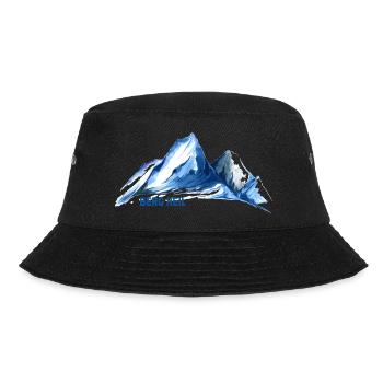 Gipfel Wandern BERG HEIL servus alpin Bergwandern - Bucket Hat - Schwarz - Vorne - Lela (165cm)