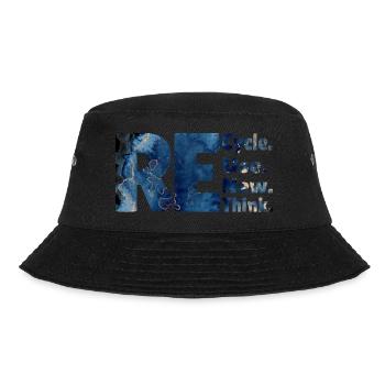 Recycle Use New Think neues Design - Bucket Hat - Schwarz - Vorne - Lela (165cm)
