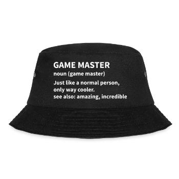 boardgame chess backgammon game night - Bucket Hat - Schwarz - Vorne - Lela (165cm)