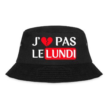 J'e n'aime pas le lundi - Version blanche - Bob - noir - Devant - Lela (165cm)