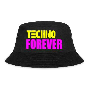 Techno forever - Bucket Hat - black - Front - Lela (165cm)