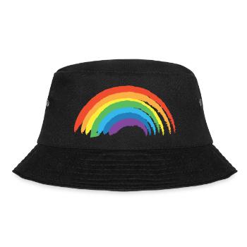 Gay Pride Parade LGBTQ+ Rainbow Flag Body Positive - Bucket Hat - black - Front - Lela (165cm)