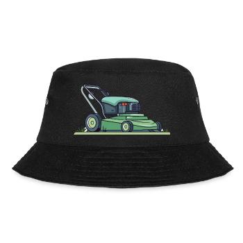 Rasenmäher - Bucket Hat - Schwarz - Vorne - Lela (165cm)