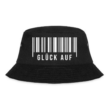 Glück auf Bergbau Erzgebirge - Bucket Hat - Schwarz - Vorne - Lela (165cm)