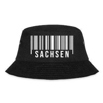 Erzgebirge Strichcode Sachsen - Bucket Hat - Schwarz - Vorne - Lela (165cm)